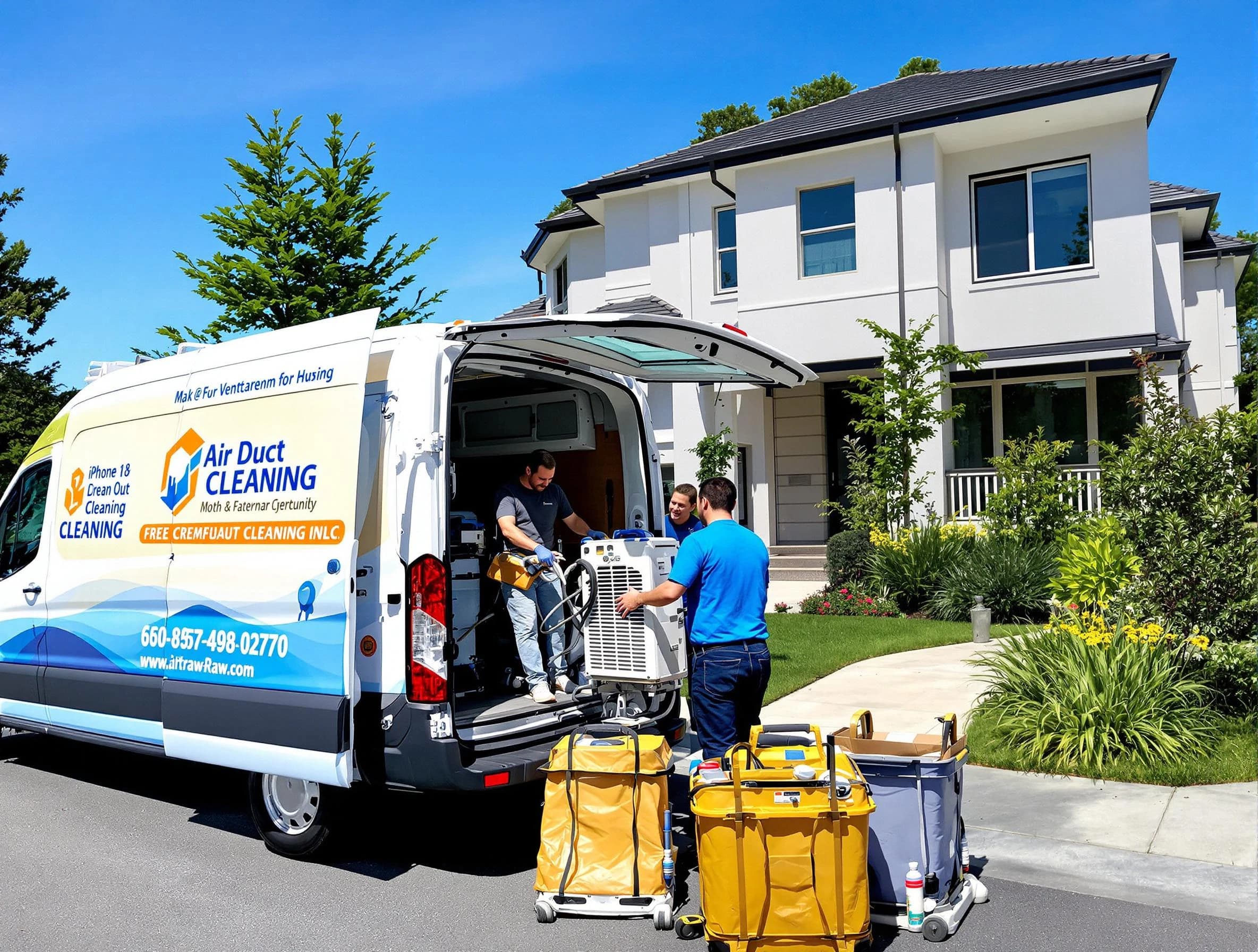 Franklin Air Duct Cleaning technician performing professional air duct cleaning in Franklin