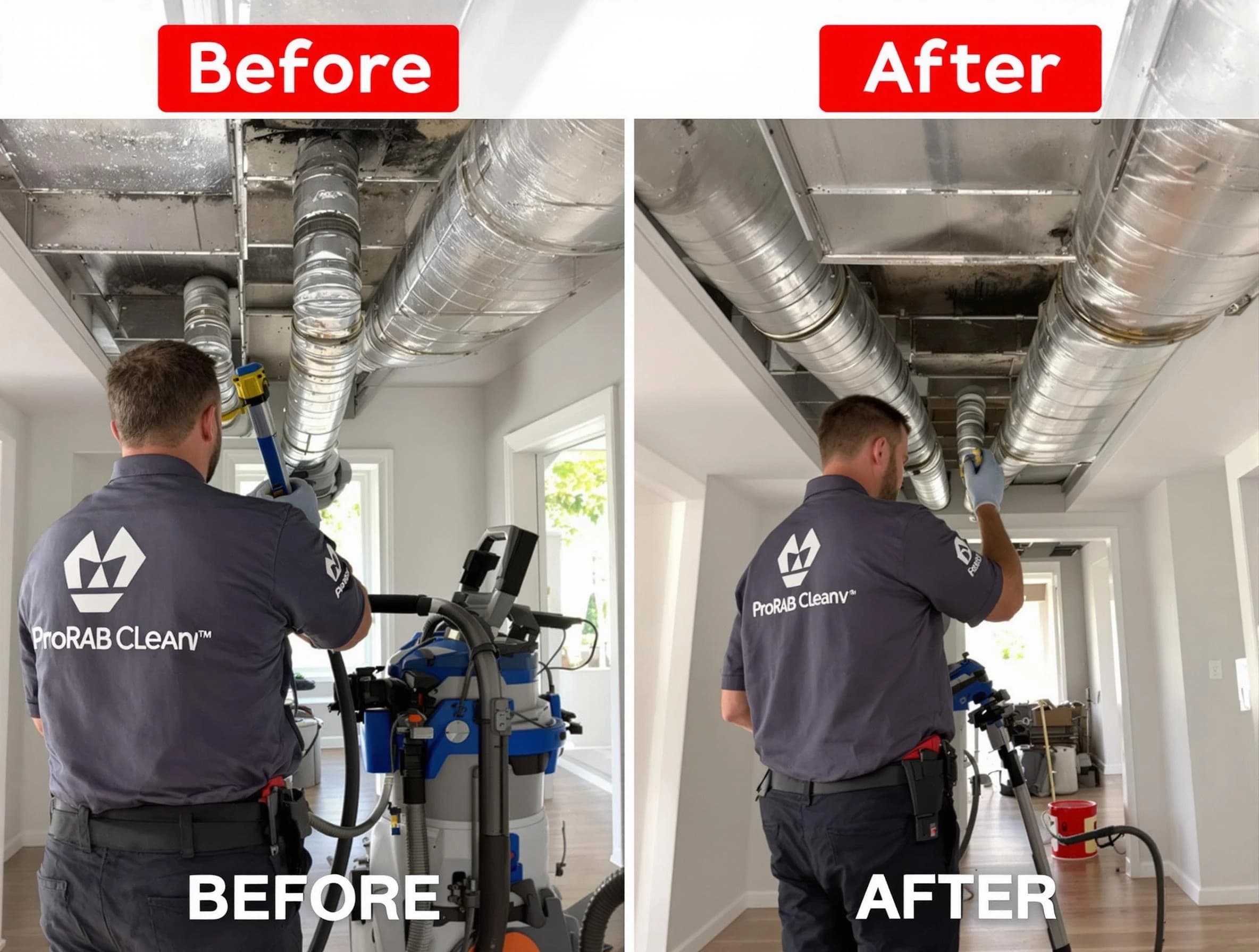 Franklin Air Duct Cleaning expert performing thorough residential duct cleaning in a Franklin home